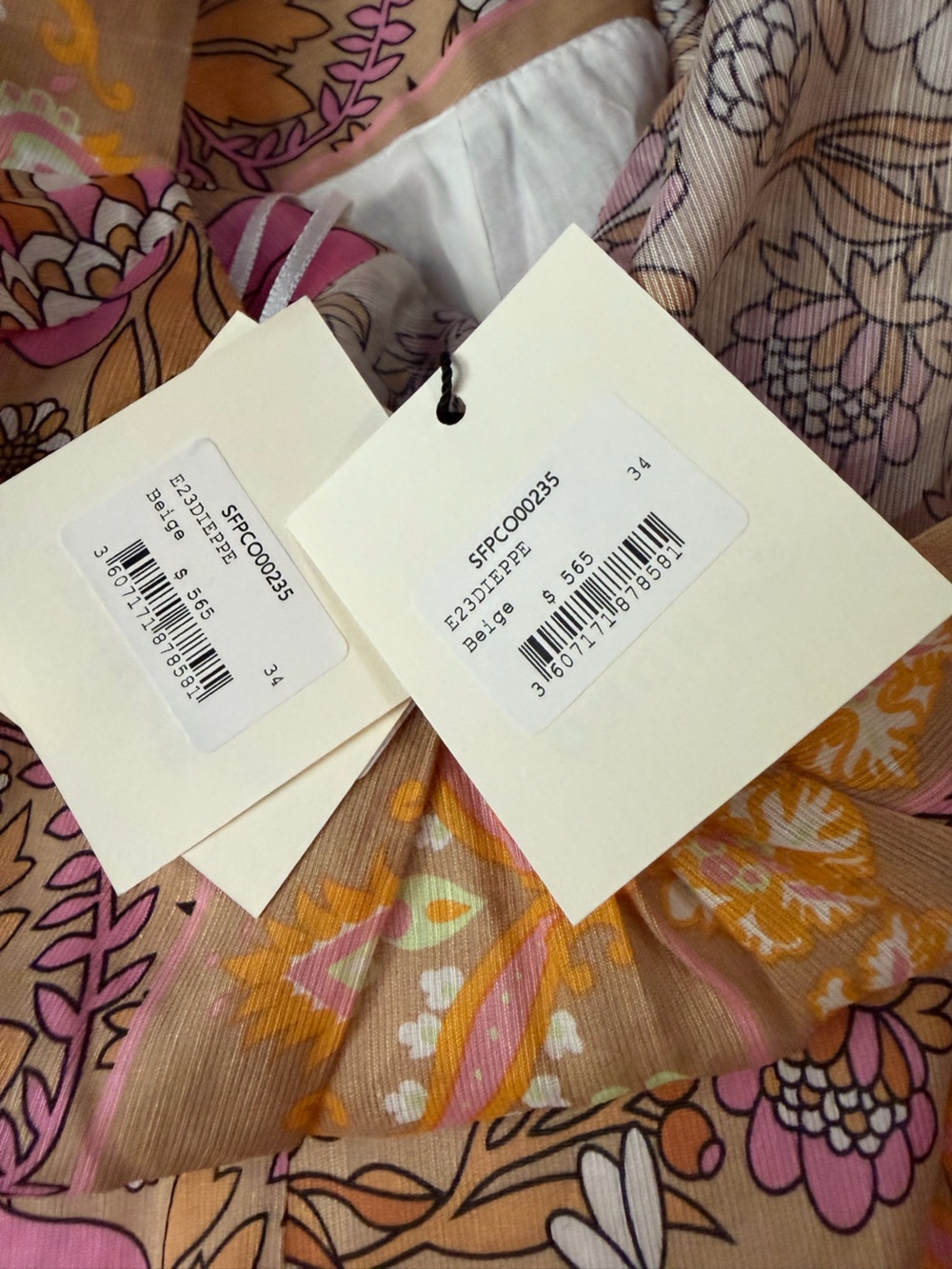 NWT SANDRO Dieppe Floral Linen Blend Jumpsuit 34 US 2 - Picture 10 of 16